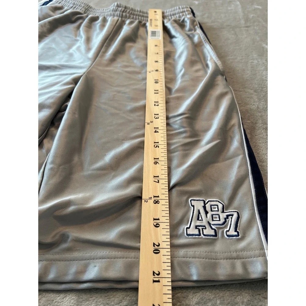 Aeropostale Basketball Shorts Mens Small Gray Athletic Striped A87 Logo